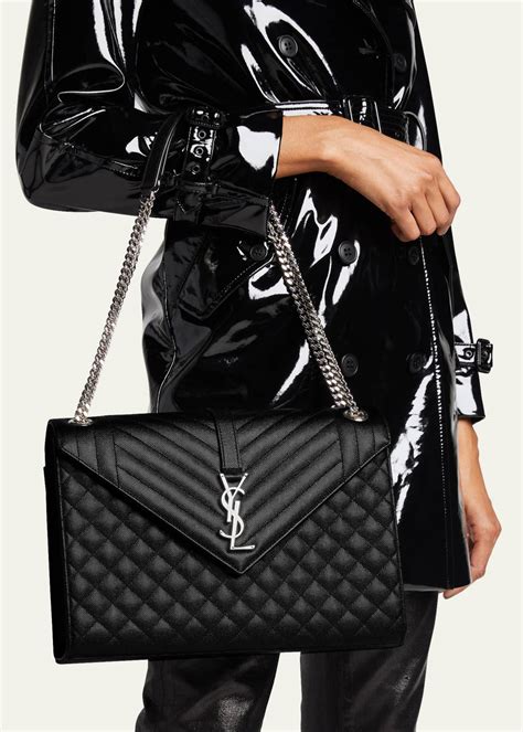 ysl large triquilt|st laurent envelope triquilt.